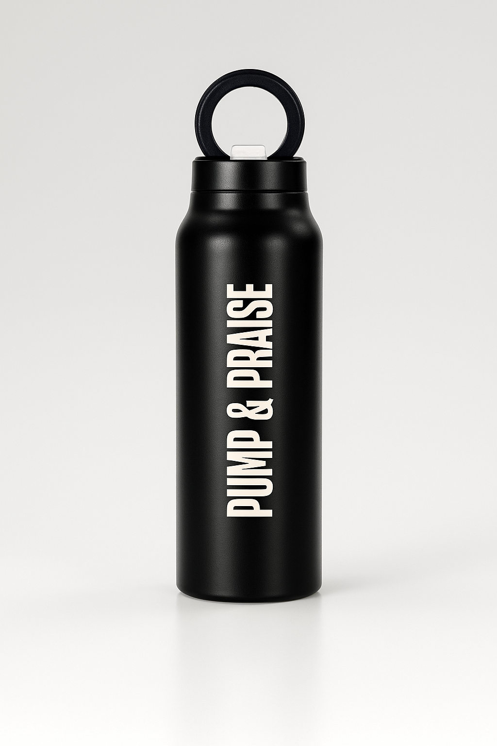 PUMP & PRAISE MIDNIGHT BLUE MAGNETIC LID PHONE HOLDER BOTTLE