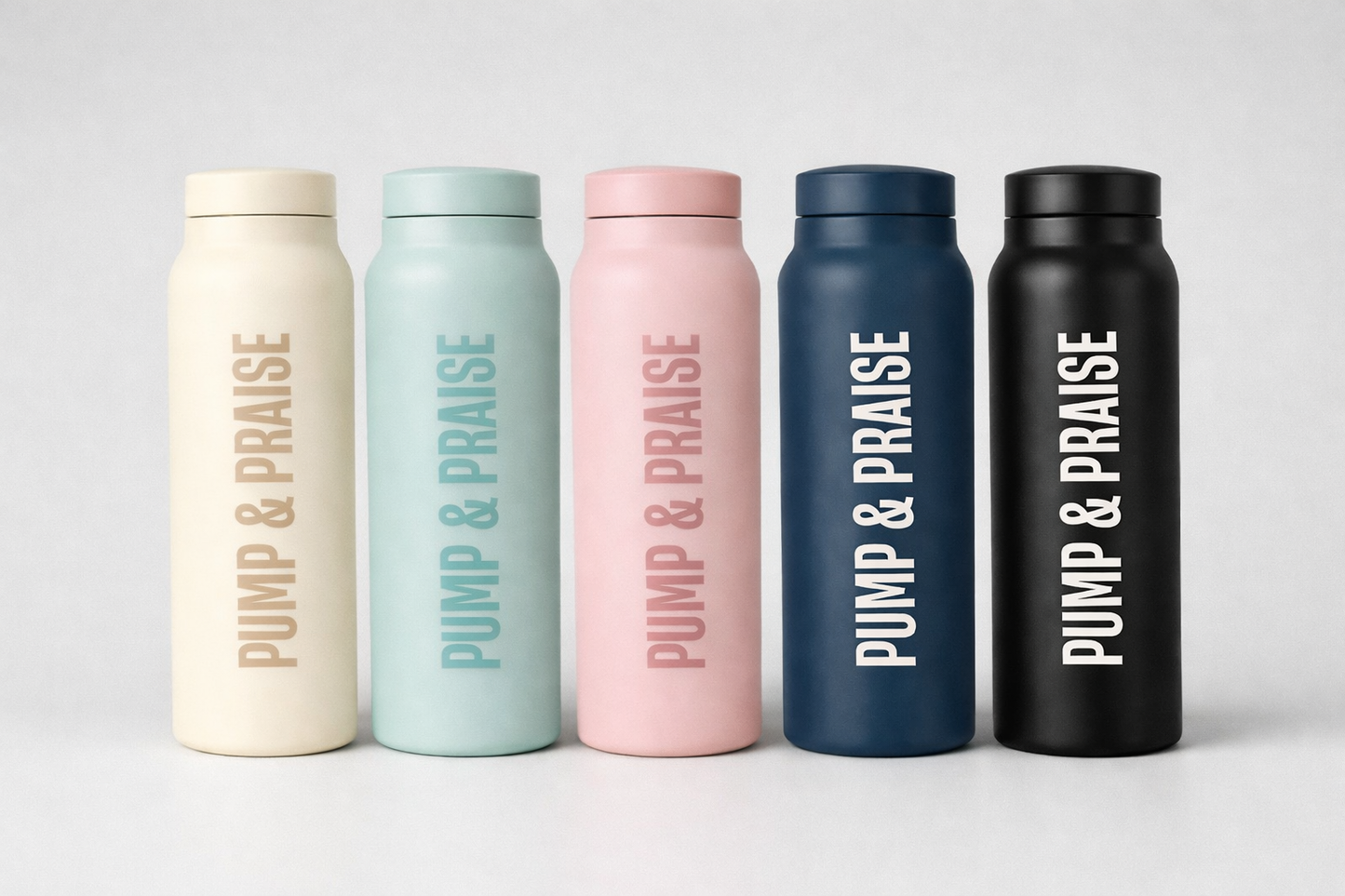 PUMP & PRAISE BLUSH PINK MAGNETIC LID STAINLESS STEEL BOTTLE