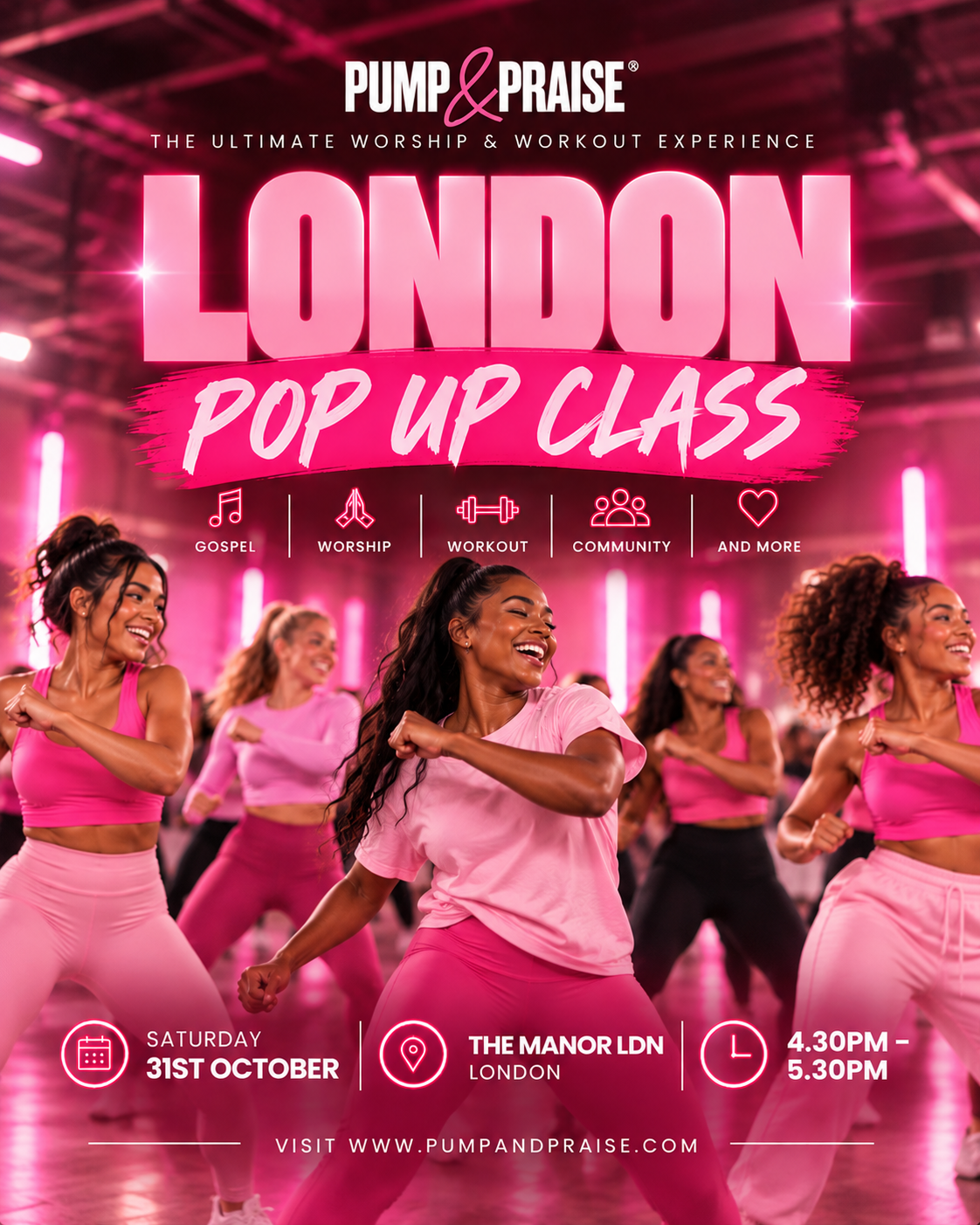 PUMP & PRAISE LONDON - POP UP CLASS