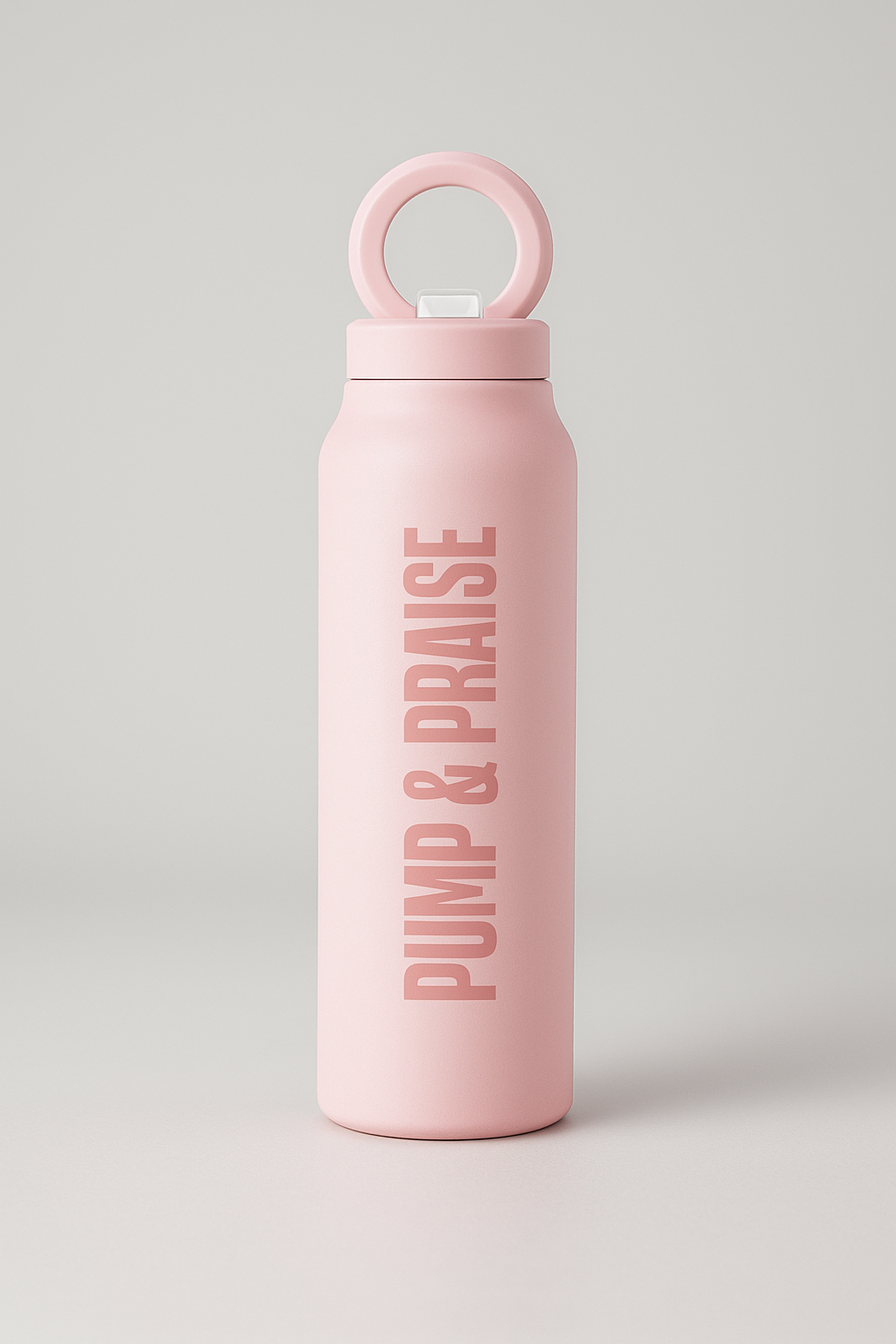 PUMP & PRAISE BLUSH PINK MAGNETIC LID STAINLESS STEEL BOTTLE